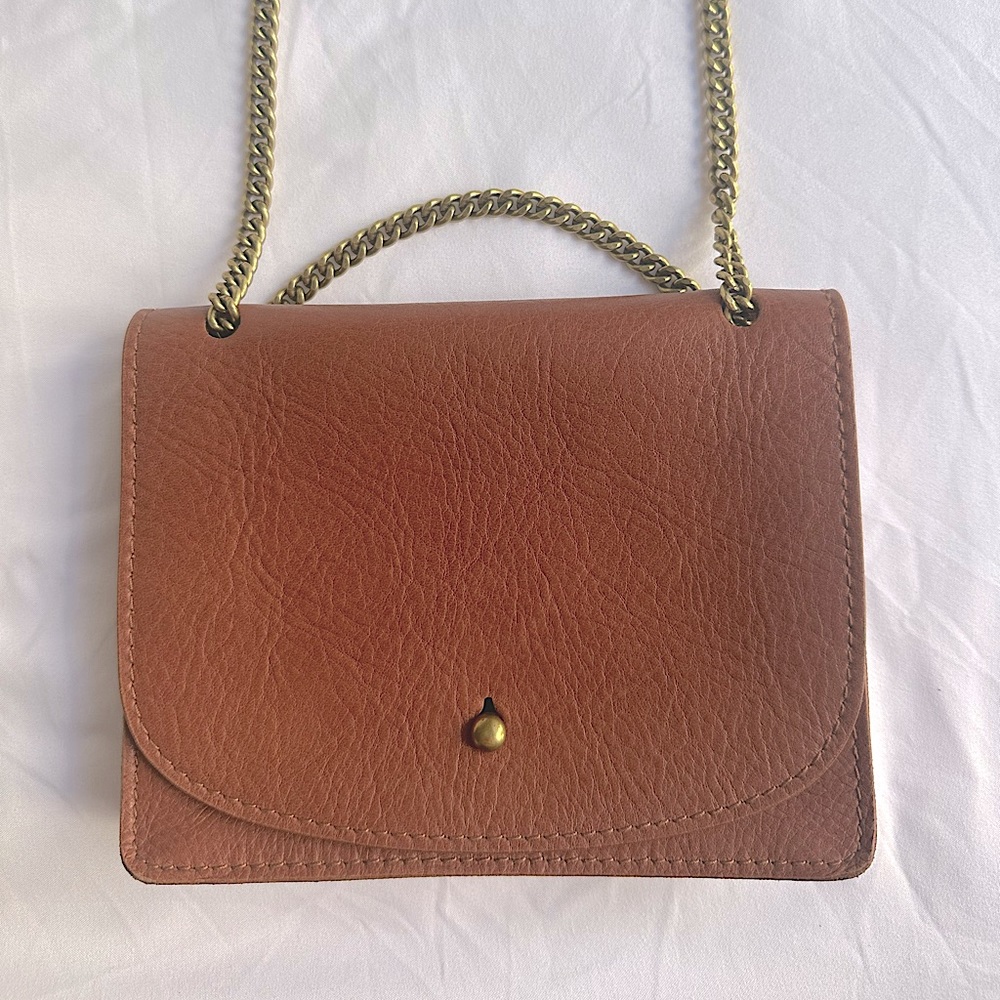 Madewell Small Leather Crossbody Bag (English Saddle)